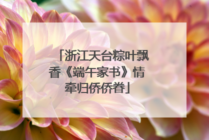浙江天台粽叶飘香《端午家书》情牵归侨侨眷