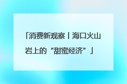 消费新观察丨海口火山岩上的“甜蜜经济”