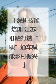 深耕技能培训 江苏盱眙打造“职”通车赋能乡村振兴