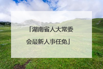 湖南省人大常委会最新人事任免