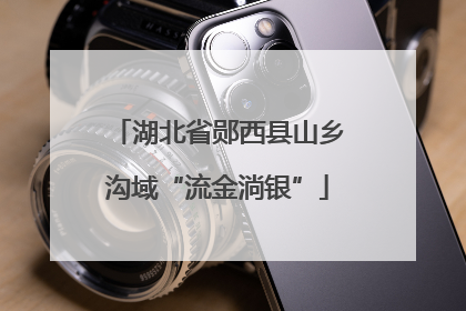 湖北省郧西县山乡沟域“流金淌银”