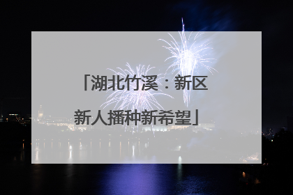 湖北竹溪：新区新人播种新希望
