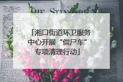 湘口街道环卫服务中心开展“僵尸车”专项清理行动