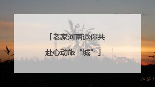老家河南邀你共赴心动旅“城”