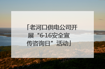 老河口供电公司开展“6·16安全宣传咨询日”活动