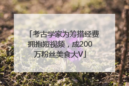 考古学家为筹措经费拥抱短视频，成200万粉丝美食大V