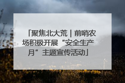 聚焦北大荒｜前哨农场积极开展“安全生产月”主题宣传活动
