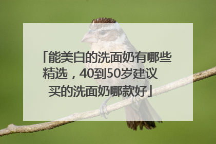 能美白的洗面奶有哪些精选，40到50岁建议买的洗面奶哪款好