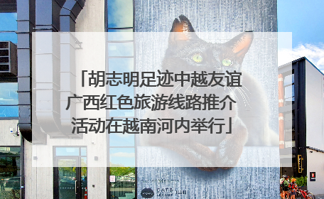 胡志明足迹中越友谊广西红色旅游线路推介活动在越南河内举行