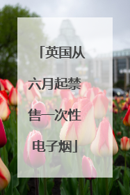 英国从六月起禁售一次性电子烟