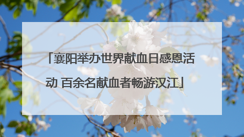 襄阳举办世界献血日感恩活动 百余名献血者畅游汉江