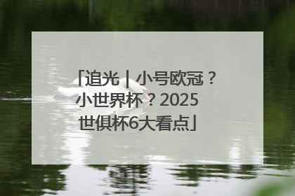 追光｜小号欧冠？小世界杯？2025世俱杯6大看点