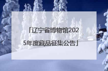 辽宁省博物馆2025年度藏品征集公告