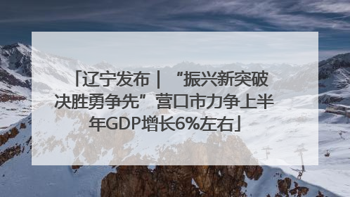辽宁发布｜“振兴新突破 决胜勇争先”营口市力争上半年GDP增长6%左右