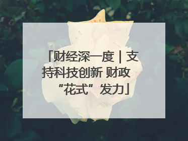 财经深一度｜支持科技创新 财政“花式”发力