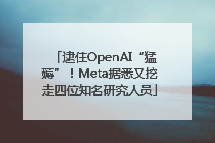 逮住OpenAI“猛薅”！Meta据悉又挖走四位知名研究人员
