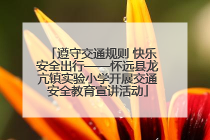 遵守交通规则 快乐安全出行——怀远县龙亢镇实验小学开展交通安全教育宣讲活动