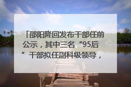 邵阳隆回发布干部任前公示，其中三名“95后”干部拟任副科级领导，均系硕士选调生