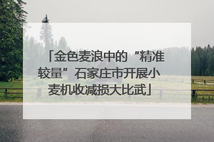 金色麦浪中的“精准较量”石家庄市开展小麦机收减损大比武