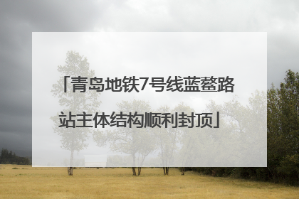青岛地铁7号线蓝鳌路站主体结构顺利封顶