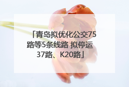 青岛拟优化公交75路等5条线路 拟停运37路、K20路