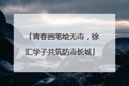 青春画笔绘无毒，徐汇学子共筑防毒长城