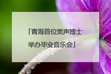 青海首位美声博士举办毕业音乐会