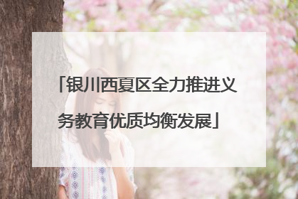银川西夏区全力推进义务教育优质均衡发展