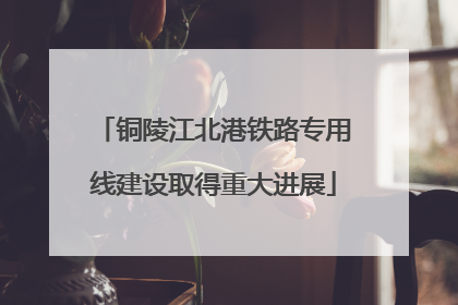 铜陵江北港铁路专用线建设取得重大进展