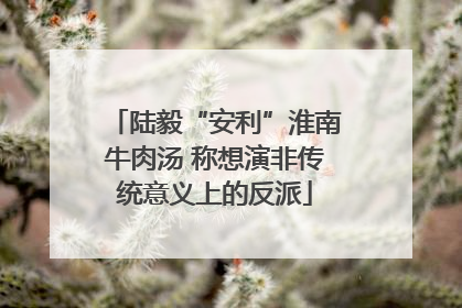 陆毅“安利”淮南牛肉汤 称想演非传统意义上的反派