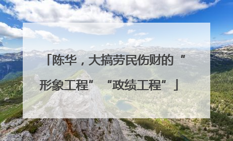 陈华，大搞劳民伤财的“形象工程”“政绩工程”