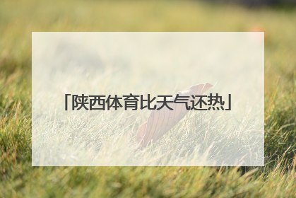 陕西体育比天气还热
