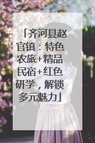 齐河县赵官镇：特色农旅+精品民宿+红色研学，解锁多元魅力