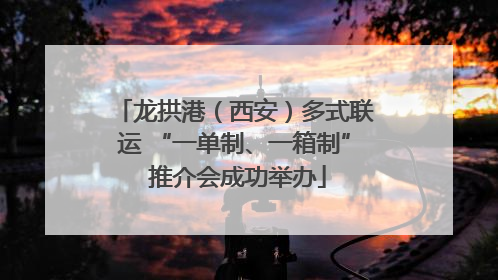龙拱港（西安）多式联运 “一单制、一箱制” 推介会成功举办