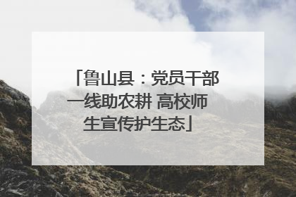 鲁山县：党员干部一线助农耕 高校师生宣传护生态