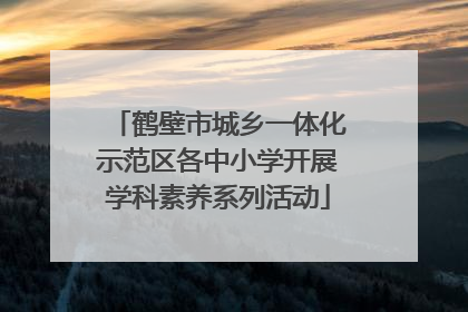 鹤壁市城乡一体化示范区各中小学开展学科素养系列活动