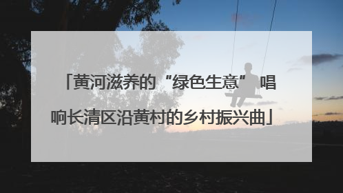 黄河滋养的“绿色生意” 唱响长清区沿黄村的乡村振兴曲