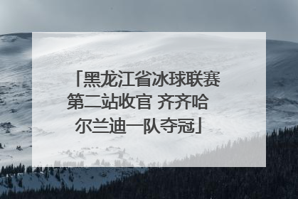 黑龙江省冰球联赛第二站收官 齐齐哈尔兰迪一队夺冠