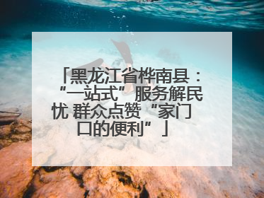 黑龙江省桦南县：“一站式”服务解民忧 群众点赞“家门口的便利”