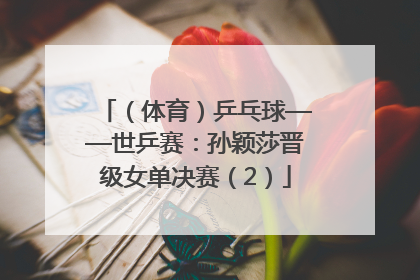 （体育）乒乓球——世乒赛：孙颖莎晋级女单决赛（2）