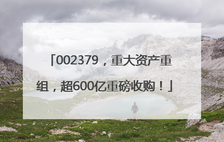 002379，重大资产重组，超600亿重磅收购！