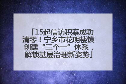 15起信访积案成功清零！宁乡市花明楼镇创建“三个一”体系，解锁基层治理新姿势