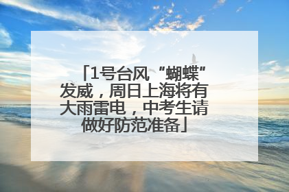 1号台风“蝴蝶”发威，周日上海将有大雨雷电，中考生请做好防范准备