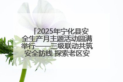 2025年宁化县安全生产月主题活动圆满举行——三级联动共筑安全防线 探索老区安全发展新路径