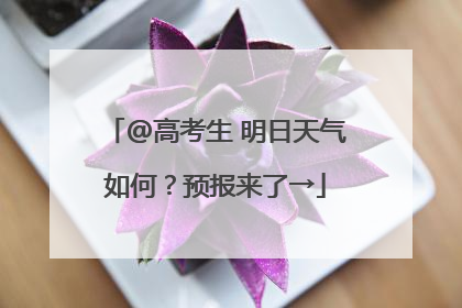 @高考生 明日天气如何？预报来了→